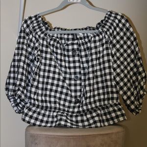 Checkered crop top